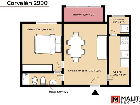 Corvalán 2990 , Piso 6