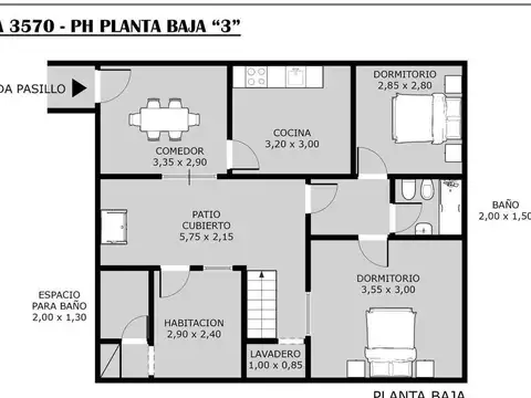Depto Tipo Casa en Venta de 4 ambientes
