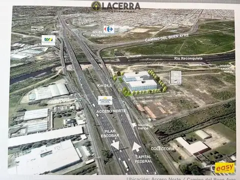 Lote en Venta  o Alquiler ,ubicacion estrategica km 25  de Panamericana  A solo 24 minutos de Capital. CONSULTAR PRECIO