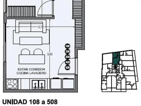 Departamento en Venta Apto profesional