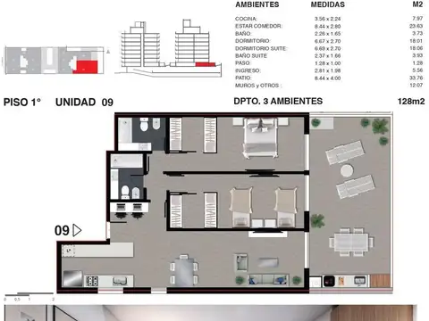 Sarmiento al 1500 - 2 dormitorios