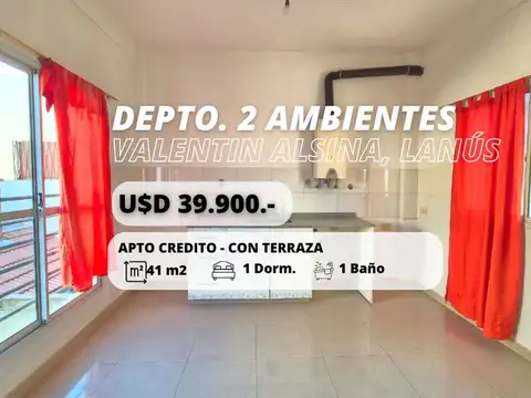 DEPARTAMENTO 2 AMBIENTES EN VENTA – APTO CRÉDITO