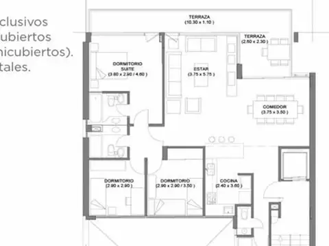 Departamento en Venta con 1 cocheras