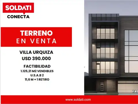 Amplio Terreno a 6 cuadras de Gral Paz y Constituyentes - venta