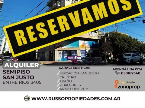 Departamento en Alquiler de 2 Ambientes en San Justo