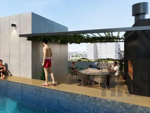 Departamento Monoambiente con 2 baños