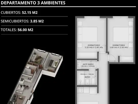 DEPTO 3 AMB BALCON Y PARILLA CIUDAD JARDIN PALOMAR