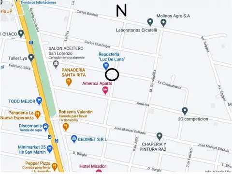 Terreno en Venta 12  mts Frente