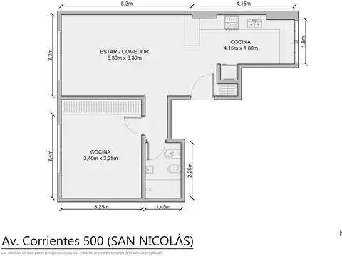 Departamento en Venta de 1 dormitorio