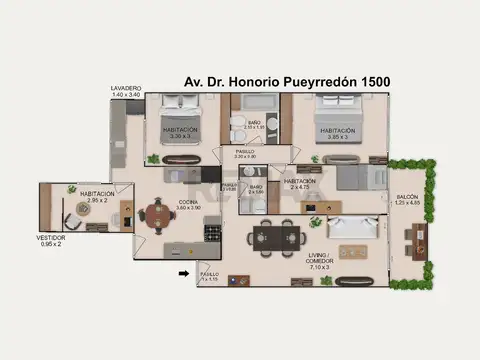 Departamento en Venta de 4 ambientes