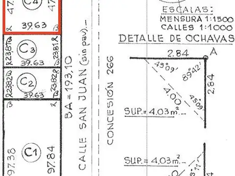 Terreno en Venta 47  mts Frente