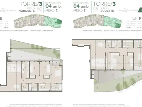 Departamento en Venta con 1 cocheras