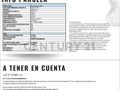Terreno en Venta en Villa Devoto, Capital Federal