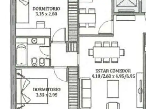 Departamento en Venta de 3 ambientes