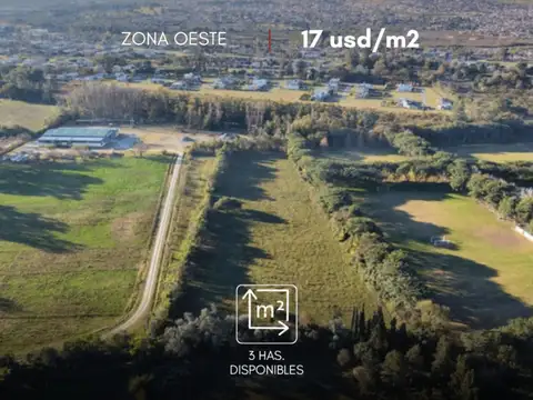 3 hectáreas en VENTA en Zona Oeste (17 usd/m2), Salta Capital