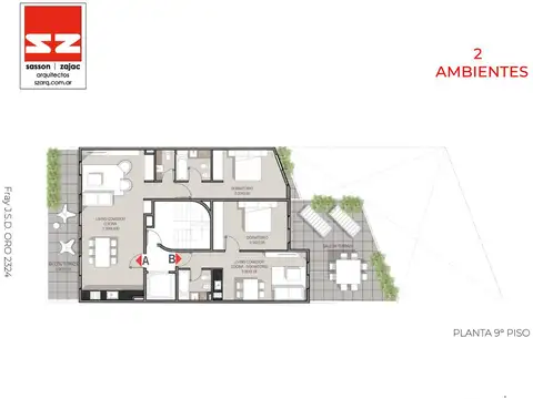 Departamento Monoambiente con 1 baño