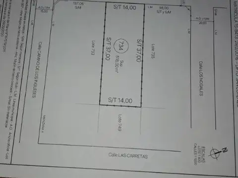 Terreno en Venta 14  mts Frente