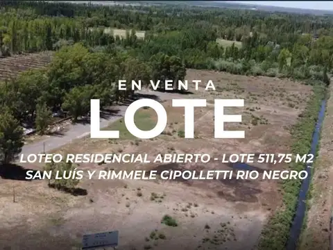 VENTA LOTES RESIDENCIALES CIPOLLETTI