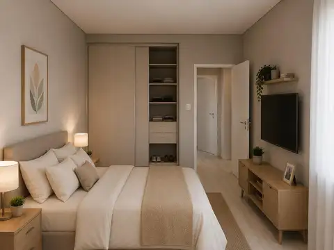 Departamento 2 ambientes con 1 baño