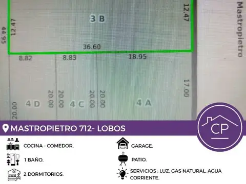 Casa en Venta en Lobos, USD 84.000