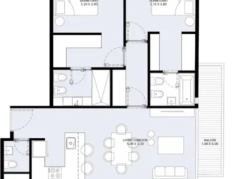 Departamento en Venta de 2 dormitorios