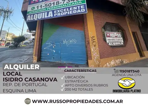 Alquiler de Local en Esquina - Isidro Casanova