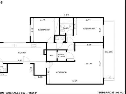 Departamento en Alquiler 45 años