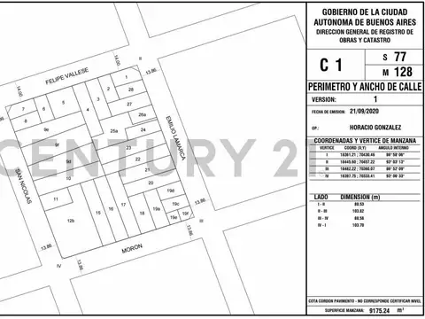 Venta Lote 8,66x25,17 USAB1 Floresta