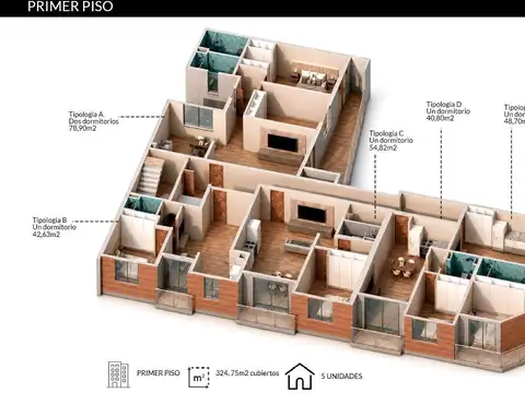 Departamento en Venta de 3 ambientes