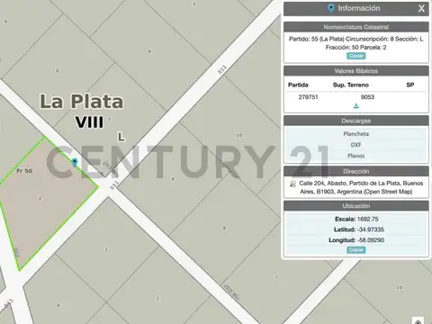 Lote en venta en Estancia Chica, Abasto, La Plata