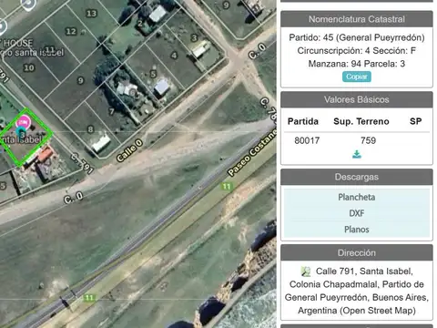 Terreno en Venta en Barrio Chapadmalal, USD 62.000