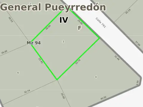 Terreno en Venta de 759,0 m2