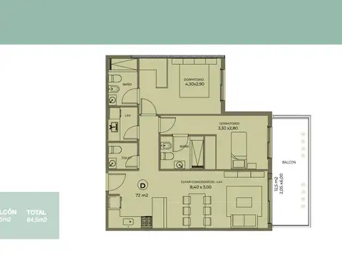 Departamento en Venta de 4 dormitorios