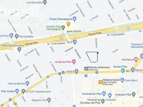 VENTA EXCELENTE FRACCION PARA DESARROLLO INMOBILIARIO DE 1 HA EN PILAR CENTRO