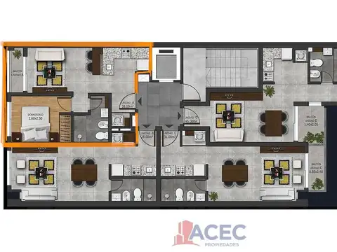 Departamento en Venta de 2 ambientes