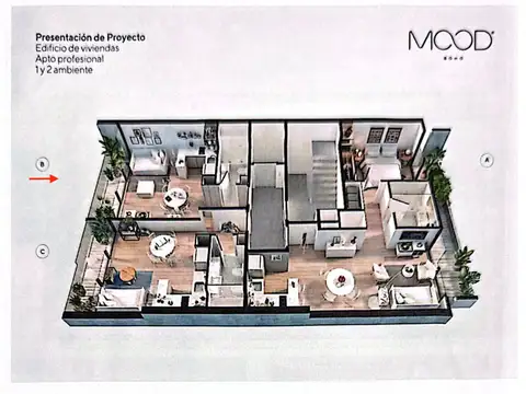 Departamento en Venta de 1 dormitorio