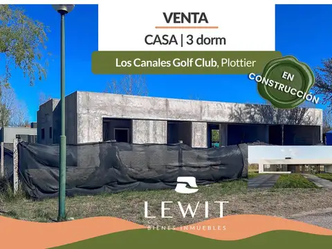 Venta casa en construcción | 3 dormitorios | Galería con parrilla | Los Canales Golf Club | Plottier