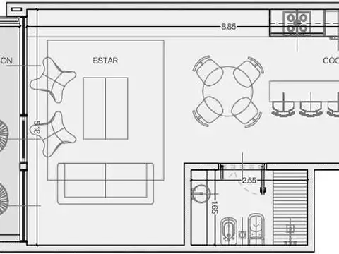 Departamento en Venta de Monoambiente