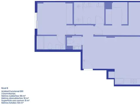 Departamento de 3 ambientes en venta en La Imprenta