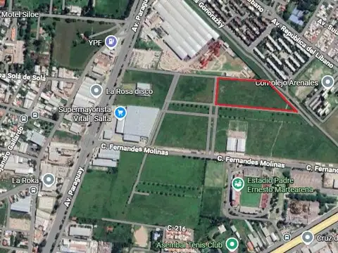 Venta de Terreno de 2,6 Has en Zona Estadio Martearena, Salta Capital