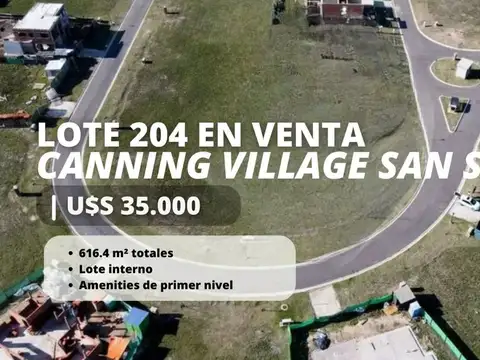 VENTA DE LOTE 700 M2 EN CANNING VILLAGE SAN SIMÓN 