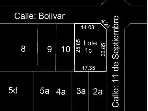 Terreno en Venta 23  mts Frente