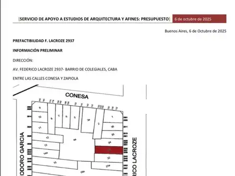 Terreno - Venta - Argentina, Capital Federal - AV. FEDERICO LACROZE 2937