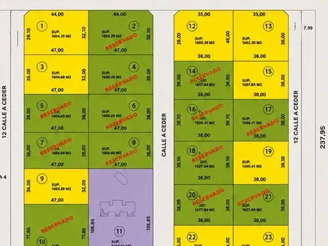 Terreno en Venta de 1500,0 m2