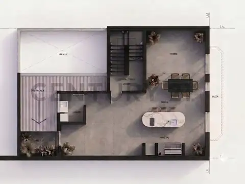Casa dos dormitorios planta alta barrio Lourdes