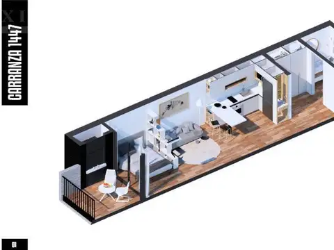 Venta Monoambiente Pozo Palermo Hollywood Pileta Parrilla en Balcón Anticipo y Cuotas