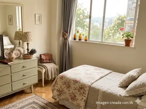Recoleta 2 ambientes Cocina Balcon Placard Lavadero Contrafrente