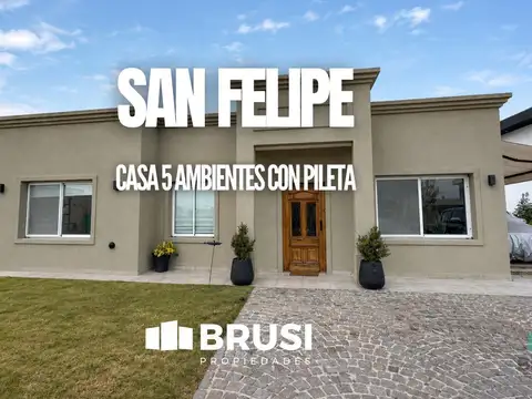 CASA 5 AMBIENTES EN VENTA EN SAN FELIPE - EQUIPADA