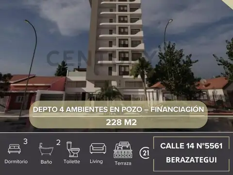 DEPARTAMENTO 4 AMBIENTES EN POZO – FINANCIACIÓN | BERAZATEGUI