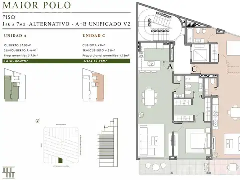 Departamento en Venta de 1 dormitorio